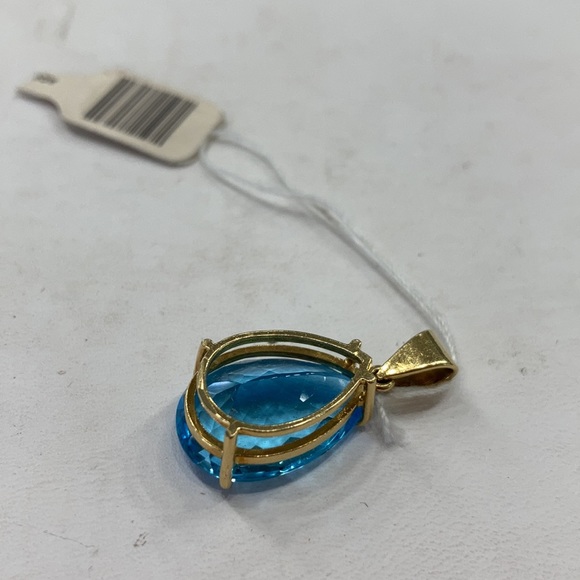 Gorgeous blue pendant set an 18 karat gold - Picture 7 of 9